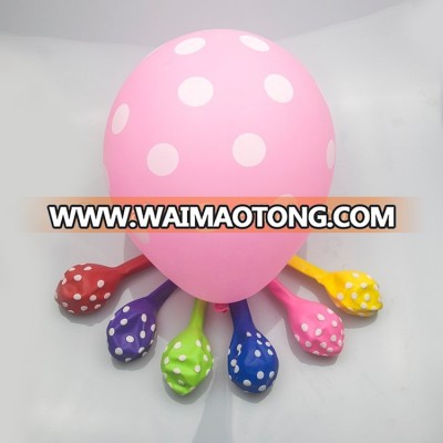 12 inch 3.2g Party needs round Polka Dot printed natural rubber latex balloons